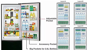 Холодильник  с электронным управлением Hitachi R-B 502 PU6 GBK фото 4 фото 4