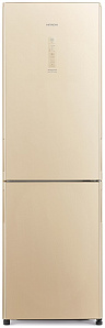 Бежевый двухкамерный холодильник  HITACHI R-BG 410 PU6X GBE