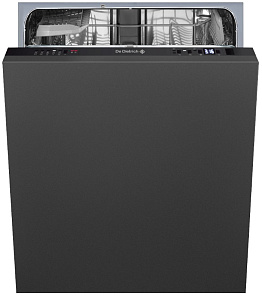 Серебристая узкая посудомоечная машина De Dietrich DV01044J
