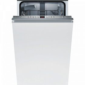 Серебристая узкая посудомоечная машина Bosch SPV45DX00R