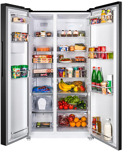 Холодильник с двумя дверями и морозильной камерой Maunfeld MFF177NFSB