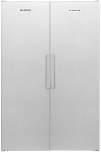 Двухкамерный холодильник шириной 48 см  Scandilux SBS 711 Y02 W
