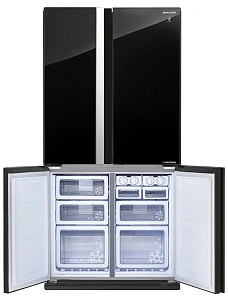 Холодильник с большой морозильной камерой на 5 ящиков Sharp SJGX98PBK фото 4 фото 4
