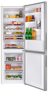 Бежевый холодильник с No Frost Maunfeld MFF185NFBG