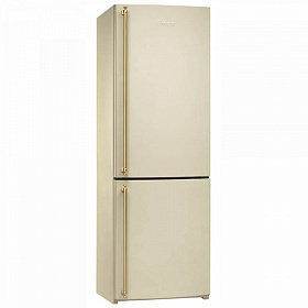 Бежевый холодильник высотой 180 см Smeg FA860P