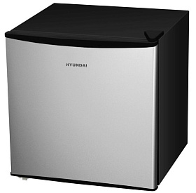 Маленький серебристый холодильник Hyundai CO0502 серебристый фото 2 фото 2