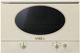 Встраиваемая бежевая микроволновая печь Smeg MP822NPO