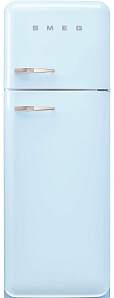Холодильник голубого цвета в ретро стиле Smeg FAB30RPB5