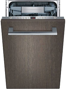 Серебристая узкая посудомоечная машина Siemens SR65M083RU