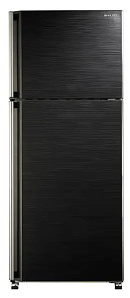 Большой чёрный холодильник Sharp SJ-58CBK
