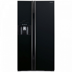 Чёрный холодильник Side-By-Side HITACHI R-S702GPU2GBK