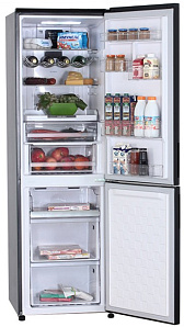 Чёрный двухкамерный холодильник  Hitachi R-BG 410 PU6X XGR фото 4 фото 4