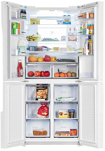Широкий холодильник с нижней морозильной камерой Maunfeld MFF181NFW фото 2 фото 2