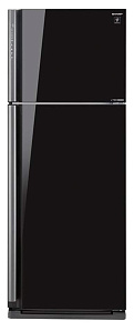 Большой чёрный холодильник Sharp SJXP59PGRD