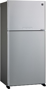 Серебристый двухкамерный холодильник Sharp SJ-XG 60 PMSL