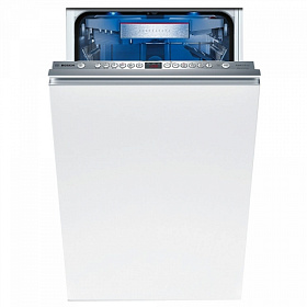 Серебристая узкая посудомоечная машина Bosch SPV 69T80RU
