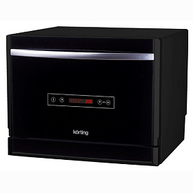 Компактная чёрная посудомоечная машина Korting KDF 2095N