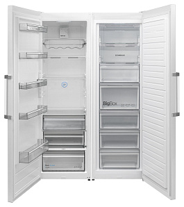 Широкий двухдверный холодильник Scandilux SBS 711 EZ 12 W фото 2 фото 2