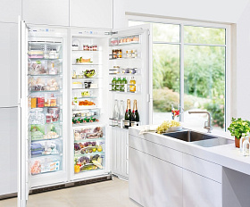 Встраиваемый двухдверный холодильник с морозильной камерой Liebherr SBS 70I4 фото 2 фото 2