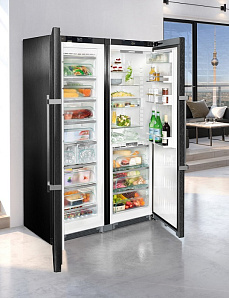 Серебристые двухкамерные холодильники Liebherr Liebherr SBSbs 8673 фото 3 фото 3