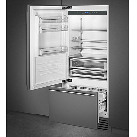 Чёрный встраиваемый холодильник Smeg RI96LSI фото 2 фото 2