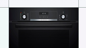 Встраиваемый черный электрический духовой шкаф 60 см Bosch HIJ517YB0R фото 2 фото 2