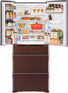 Коричневый холодильник HITACHI R-G 630 GU XT фото 2 фото 2