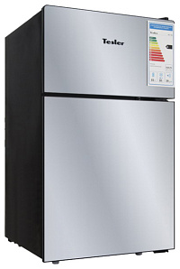 Узкий двухкамерный холодильник шириной 45 см TESLER RCT-100 MIRROR