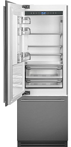 Серебристый холодильник Smeg RI76LSI