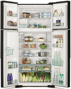 Широкий холодильник с верхней морозильной камерой Hitachi R-W 662 PU7X GPW фото 4 фото 4