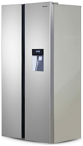 Двухдверный холодильник Ginzzu NFK-467 стальной