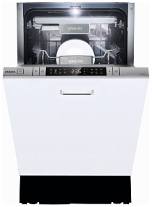 Серебристая узкая посудомоечная машина Graude VG 45.2
