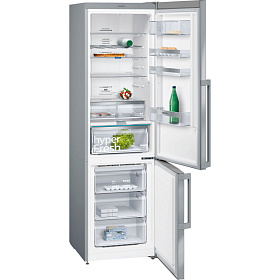 Серебристый холодильник Siemens KG39NAI21R