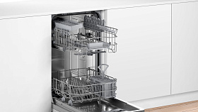Серебристая узкая посудомоечная машина Bosch SRH4HKX11R фото 3 фото 3