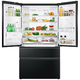 Большой бытовой холодильник Haier HB 25 FSNAAA RU black inox фото 2 фото 2