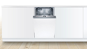Серебристая узкая посудомоечная машина Bosch SRH4HKX11R фото 2 фото 2