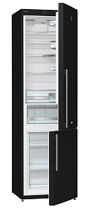 Чёрный холодильник высотой 200 см Gorenje RK61FSY2B2