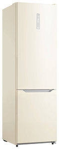 Двухкамерный бежевый холодильник Korting KNFC 62017 B