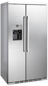 Серебристый двухкамерный холодильник Kuppersbusch KEI 9750-0-2T