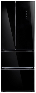 Многодверный холодильник TESLER RFD-360 I BLACK GLASS