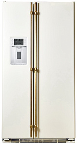 Двухдверный холодильник с ледогенератором Iomabe ORE 24 CGHFBI бежевый