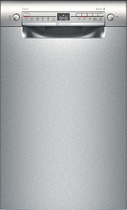 Серебристая узкая посудомоечная машина Bosch SPU2HKI57S