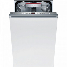Серебристая узкая посудомоечная машина Bosch SPV66TX10R