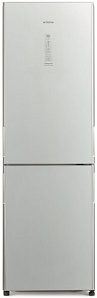 Серебристый холодильник Hitachi R-BG 410 PU6X GS