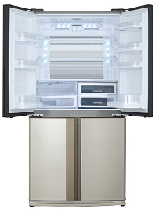 Широкий бежевый холодильник Sharp SJEX93PBE фото 2 фото 2