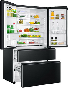 Холодильник высотой 190 см Haier HB 25 FSNAAA RU black inox фото 3 фото 3