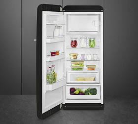 Чёрный мини холодильник Smeg FAB28LBL5 фото 3 фото 3