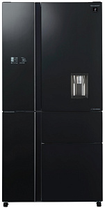 Широкий холодильник с нижней морозильной камерой Sharp SJ-WX99A-BK фото 3 фото 3
