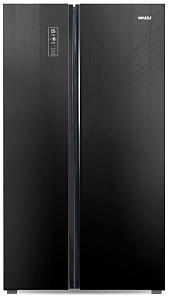 Двухкамерный холодильник шириной 48 см  Ginzzu NFK-530 черный