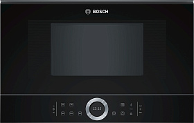 Встраиваемая черная микроволновая печь Bosch BFR634GB1